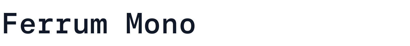 Ferrum Mono — FerrumMono-SemiBold.ttf