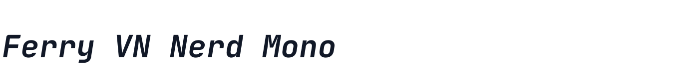 Ferry VN Nerd Mono — FerryVNNerdMono-BoldItalic.ttf