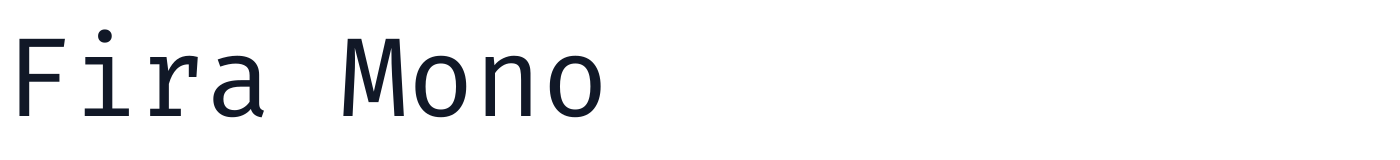 Fira Mono — FiraMono-Regular.ttf