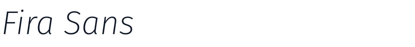 Fira Sans — FiraSans-ExtraLightItalic.ttf