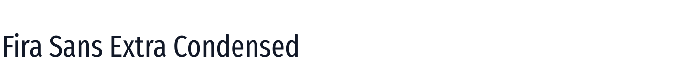 Fira Sans Extra Condensed — FiraSansExtraCondensed-Regular.ttf