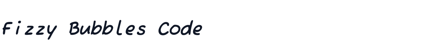 Fizzy Bubbles Code — FizzyBubblesCode-BoldItalic.ttf