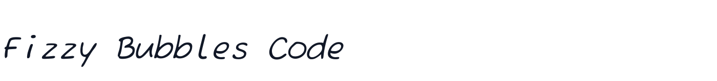 Fizzy Bubbles Code — FizzyBubblesCode-Italic.ttf
