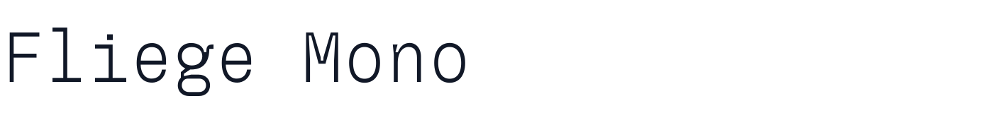 Fliege Mono — FliegeMono-ExtraLight.otf