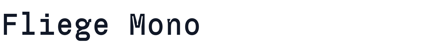 Fliege Mono — FliegeMono-Medium.otf