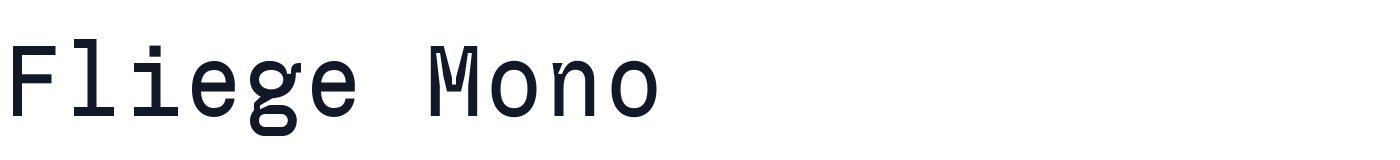 Fliege Mono — FliegeMono-Regular.otf