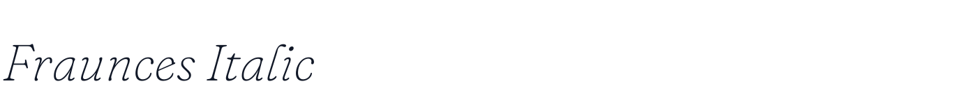 Fraunces Italic — Fraunces-ItalicLightOpMin.otf