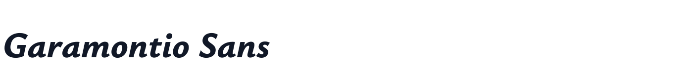 Garamontio Sans — GaramontioSans-ExtraBoldItalic.ttf