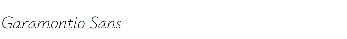 Garamontio Sans — GaramontioSans-ExtraLightItalic.ttf
