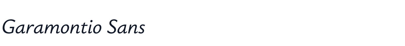 Garamontio Sans — GaramontioSans-MediumItalic.ttf