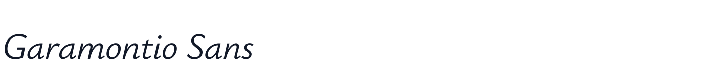 Garamontio Sans — GaramontioSans-RegularItalic.ttf