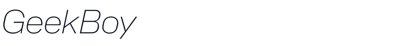 GeekBoy — GeekBoy-ExtraLightItalic.otf