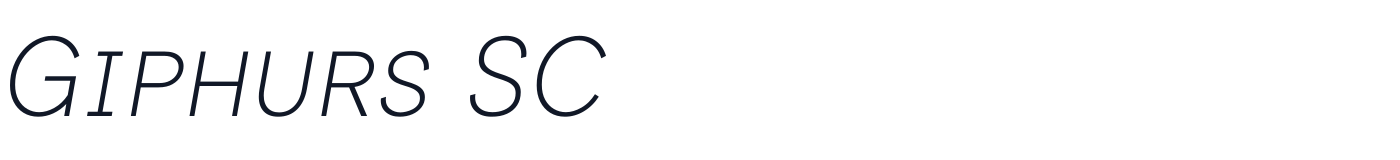 Giphurs SC — GiphursSC-ExtraLightItalic.ttf