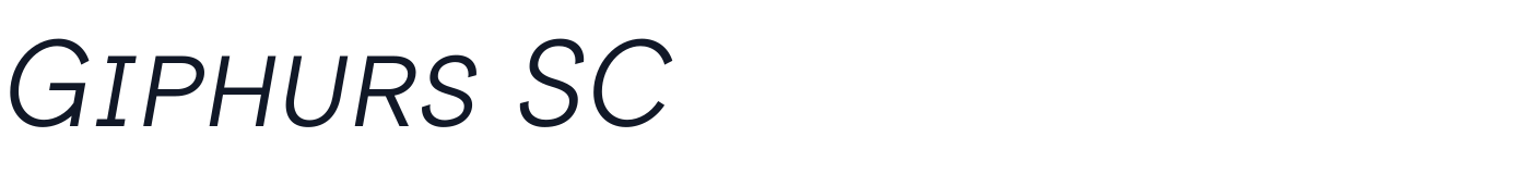 Giphurs SC — GiphursSC-LightItalic.otf