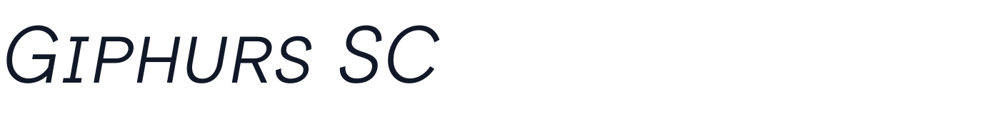 Giphurs SC — GiphursSC-LightItalic.ttf