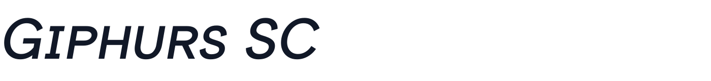 Giphurs SC — GiphursSC-MediumItalic.ttf