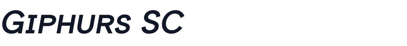 Giphurs SC — GiphursSC-SemiBoldItalic.otf