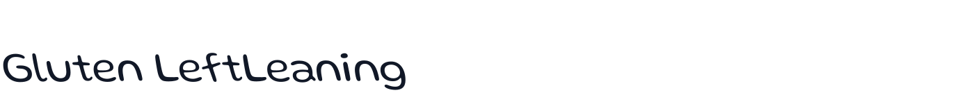 Gluten LeftLeaning — GlutenLeftLeaning-Light.otf
