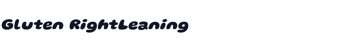 Gluten RightLeaning — GlutenRightLeaning-ExtraBold.otf