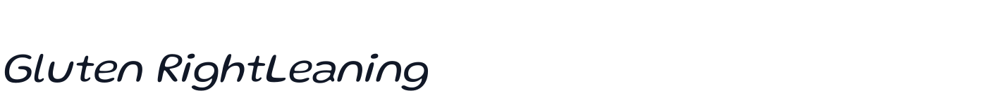 Gluten RightLeaning — GlutenRightLeaning-Light.ttf