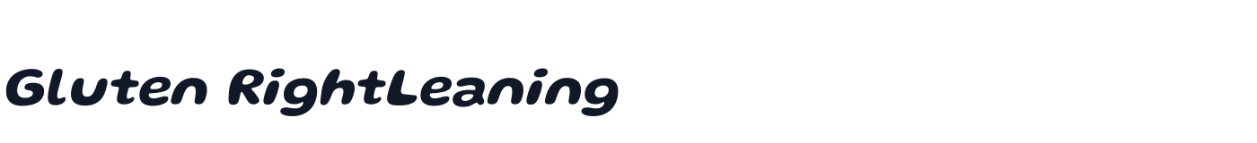 Gluten RightLeaning — GlutenRightLeaning-SemiBold.otf