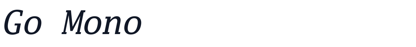 Go Mono — Go-Mono-Italic.ttf