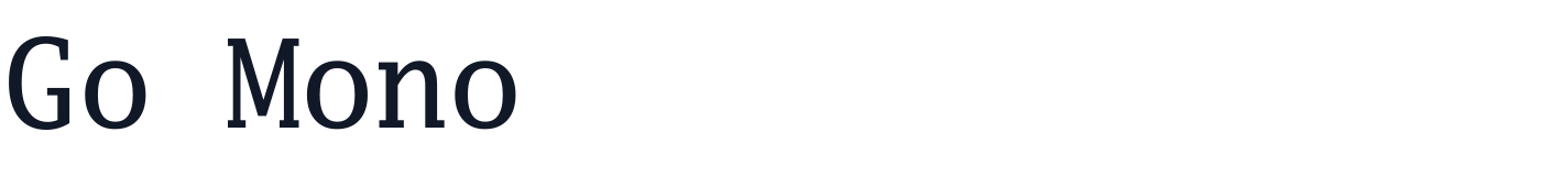 Go Mono — Go-Mono.ttf