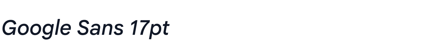 Google Sans 17pt — GoogleSans_17pt-MediumItalic.ttf