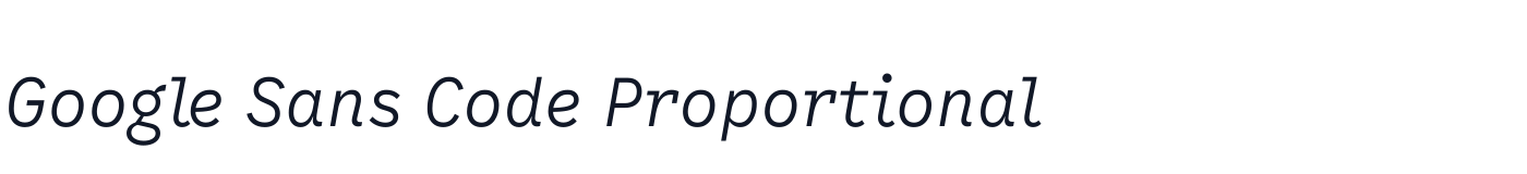 Google Sans Code Proportional — GoogleSansCode_Proportional-LightItalic.ttf