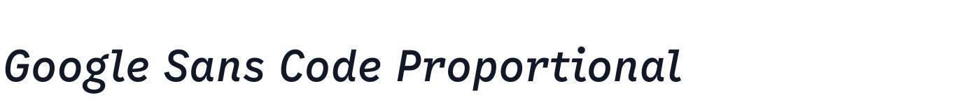 Google Sans Code Proportional — GoogleSansCode_Proportional-MediumItalic.ttf