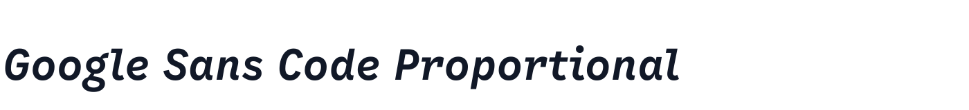 Google Sans Code Proportional — GoogleSansCode_Proportional-SemiBoldItalic.ttf