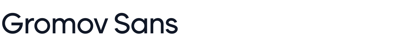 Gromov Sans — GromovSans-Book.ttf