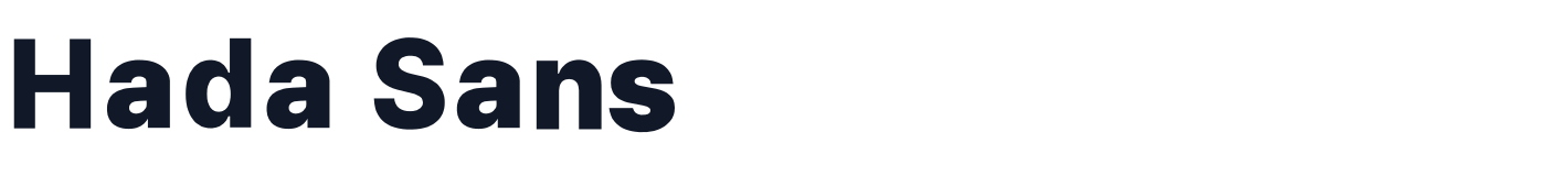 Hada Sans — HadaSans-Black.ttf