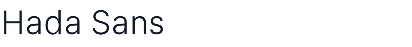 Hada Sans — HadaSans-Light.ttf