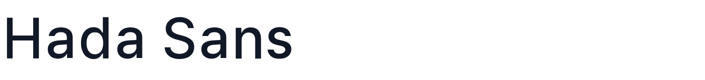 Hada Sans — HadaSans-Medium.ttf