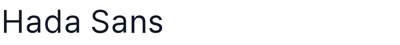 Hada Sans — HadaSans-Regular.ttf