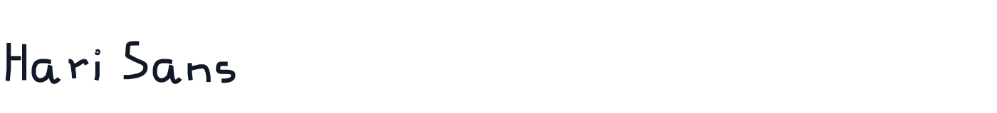 Hari Sans — HariSans-Regular.ttf