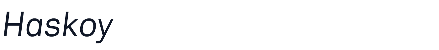 Haskoy — Haskoy-Italic.otf