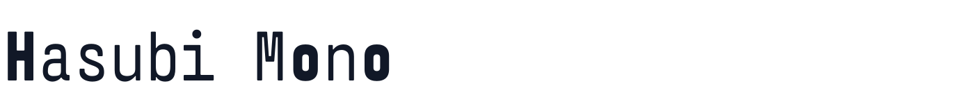 Hasubi Mono — HasubiMono-Black.ttf