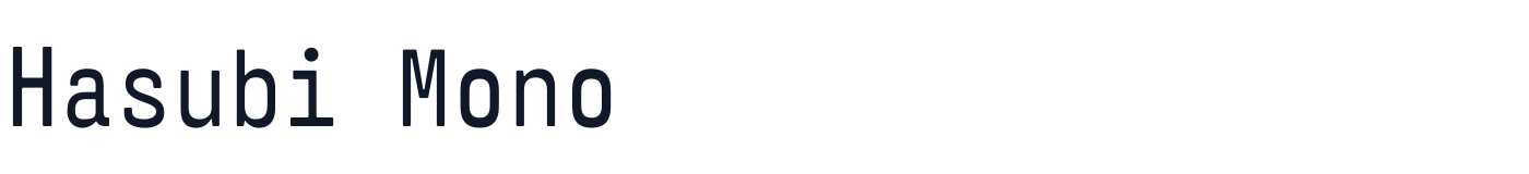 Hasubi Mono — HasubiMono-Medium.otf