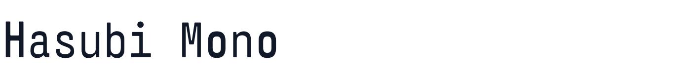 Hasubi Mono — HasubiMono-SemiBold.ttf