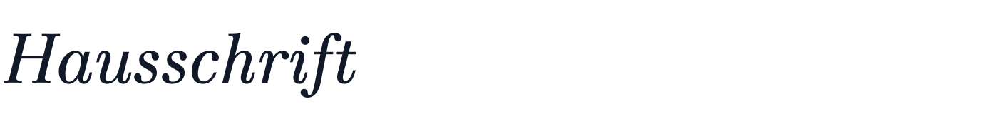 Hausschrift — Hausschrift-Italic.otf