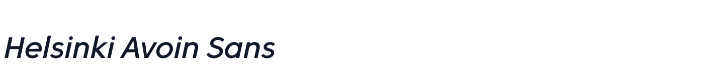 Helsinki Avoin Sans — HelsinkiAvoinSans-Italic.otf