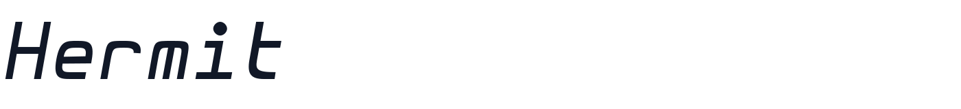 Hermit — Hermit-RegularItalic.otf