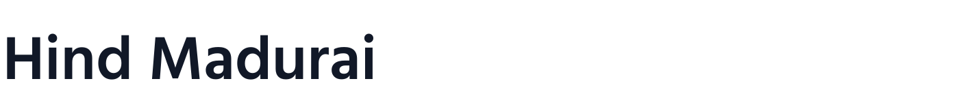 Hind Madurai — HindMadurai-SemiBold.ttf