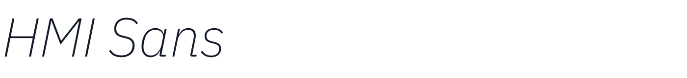 HMI Sans — HMISans-ExtralightItalic.otf