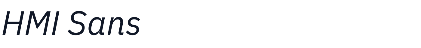 HMI Sans — HMISans-Italic.otf