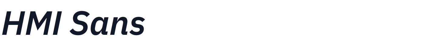 HMI Sans — HMISans-SemiboldItalic.otf