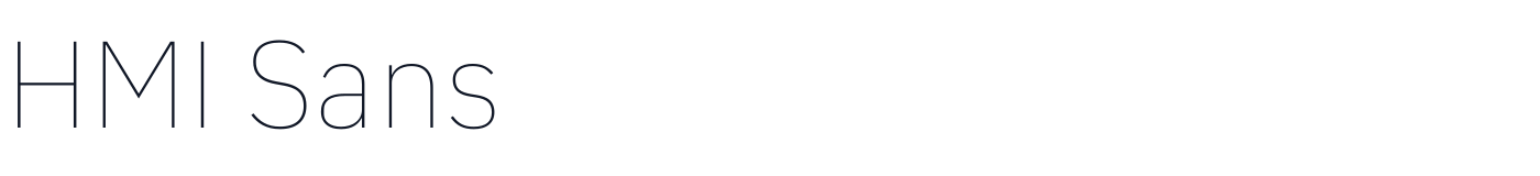 HMI Sans — HMISans-Thin.otf