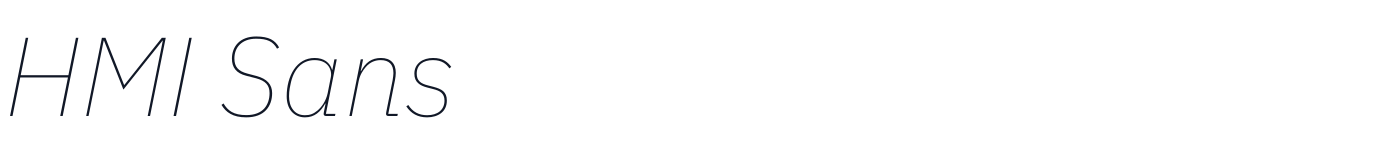 HMI Sans — HMISans-ThinItalic.otf